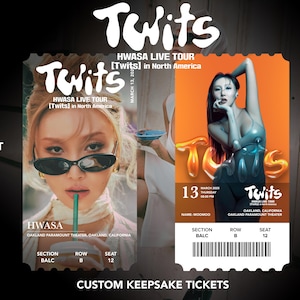 Hwasa "Twits Live World Tour" Benutzerdefinierte Physisch | Andenken | Andenken | Andenken Konzertkarten