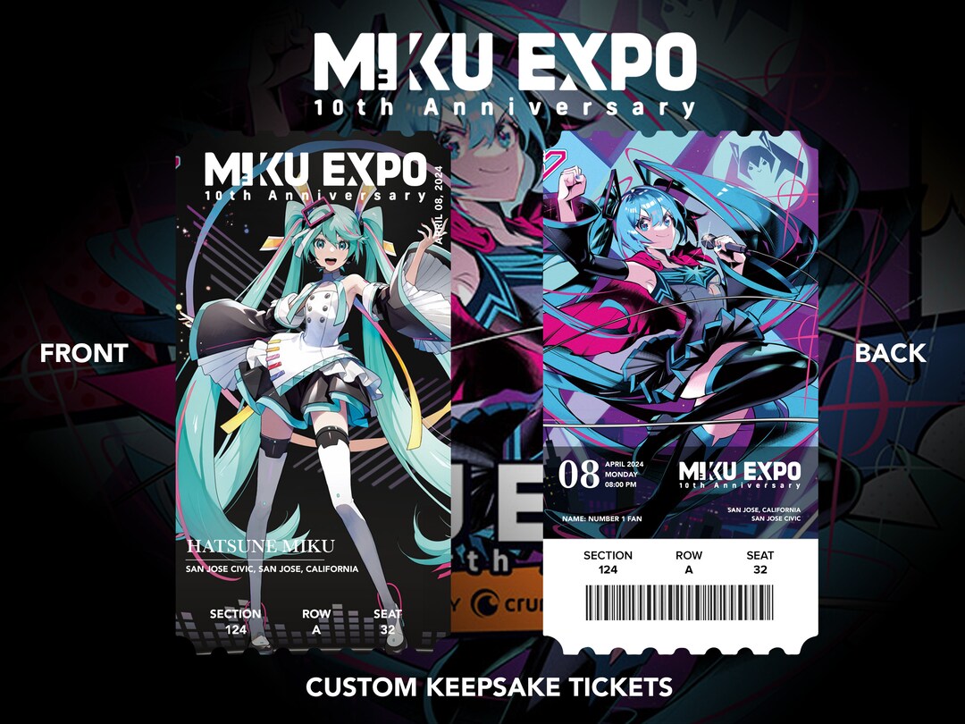 Hatsune Miku 10th Anniversary "miku Expo" Custom Physical Memento Souvenir Keepsake