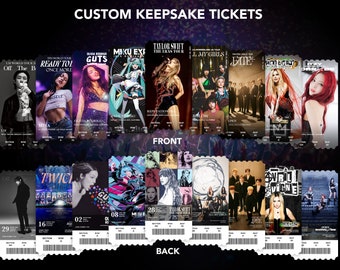 Custom Physical | Memento | Souvenir | Keepsake Concert Tickets