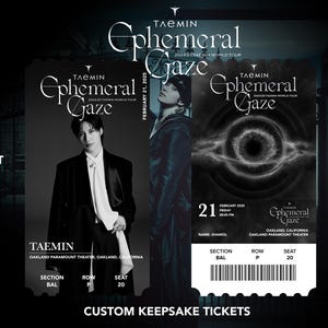 "Taemin World Tour ""Ephemeral Gaze"" Benutzerdefinierte Schrägband Physisch | Andenken | Andenken | Andenken Konzert KPOP Karten