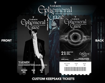 Taemin World Tour "Ephemeral Gaze" Custom Bias Physical | Memento | Souvenir | Keepsake Concert KPOP Tickets