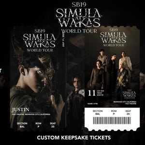 SB19 "Simula bei Wakas" Welttournee Kundenspezifische Bias Physisch | Andenken | Andenken | Andenken Konzert KPOP Karten