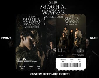 SB19 "Simula at Wakas" World Tour  Custom Bias Physical | Memento | Souvenir | Keepsake Concert KPOP Tickets