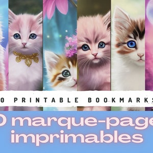 Set of 10 Printable Bookmarks 2x6 Inches Bookmarks for Your - Etsy