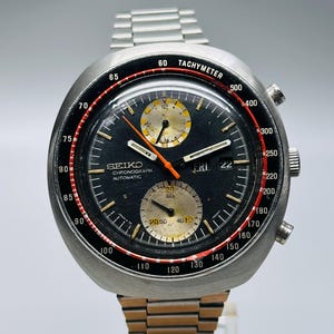 Orologio da uomo vintage Seiko 6138-0011 Ufo Speed Timer, cronografo automatico, originale, modello 1976, usato