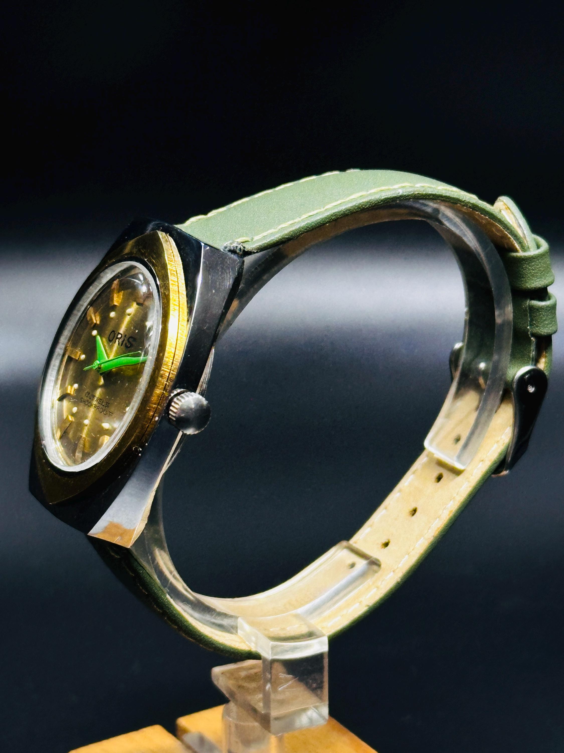 Vintage Oris Gold Dial Men's Watch: Swiss Made 17 Jewels - Etsy
