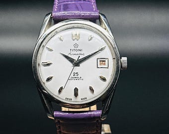 Vintage Titoni Airmaster Rotomatic Men's Watch: Swiss Made