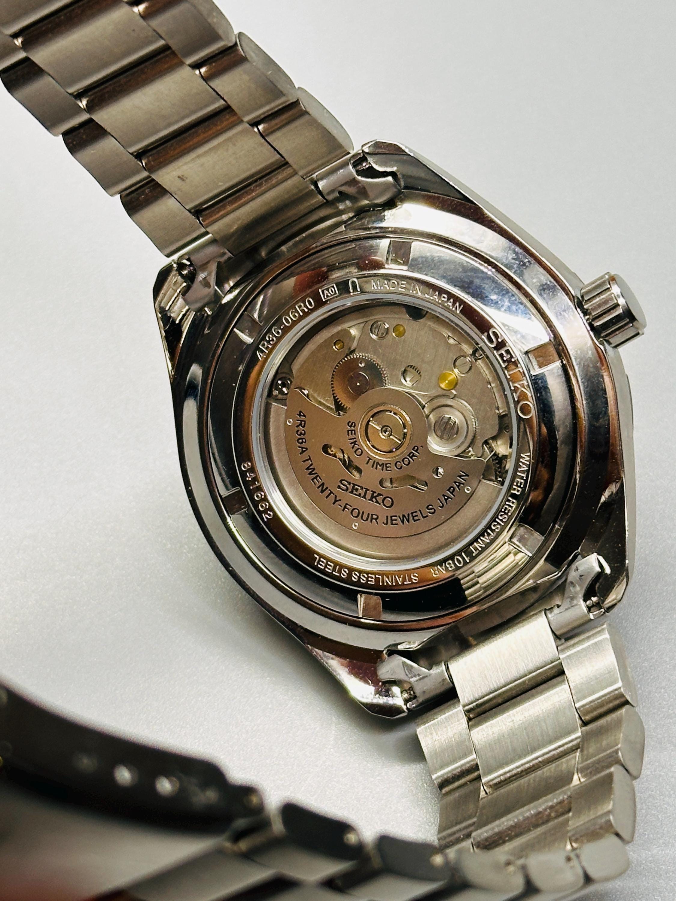 Vintage Seiko Automatic Sports Watch: 100m Stainless Steel, Orange