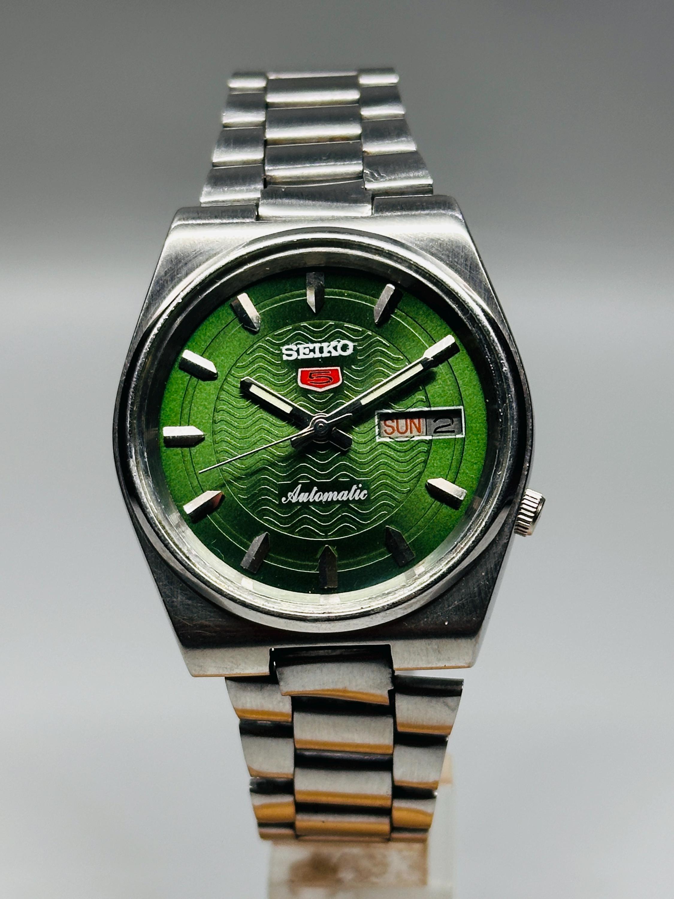 Marioさん専用セイコー 自動巻き時計 グリーン文字盤 自動巻き時計 グリーン文字盤 SEIKO 自動巻き時計 緑色文字盤