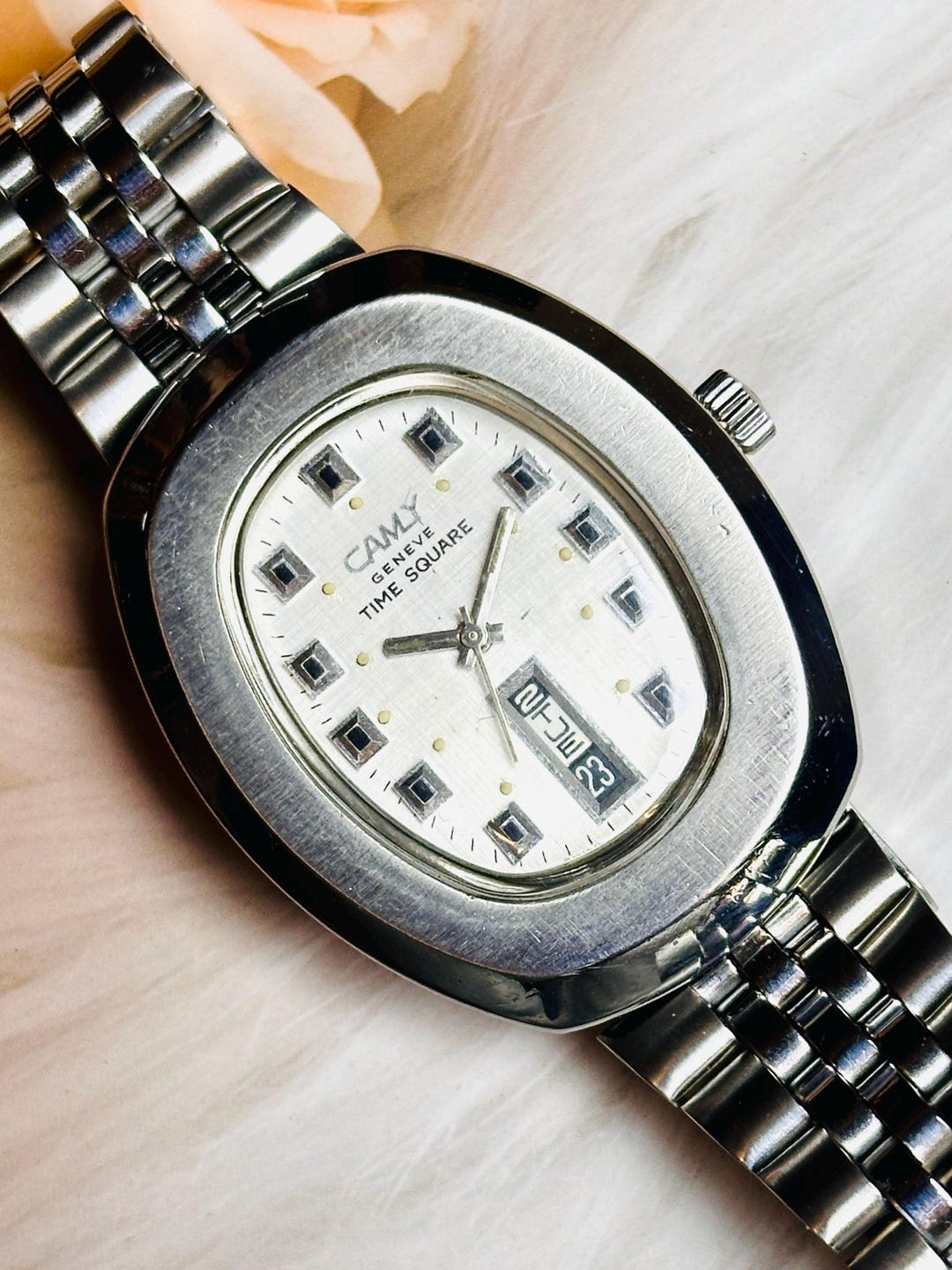 Vintage Camy Geneve Time Square Automatic Watch: Swiss Made
