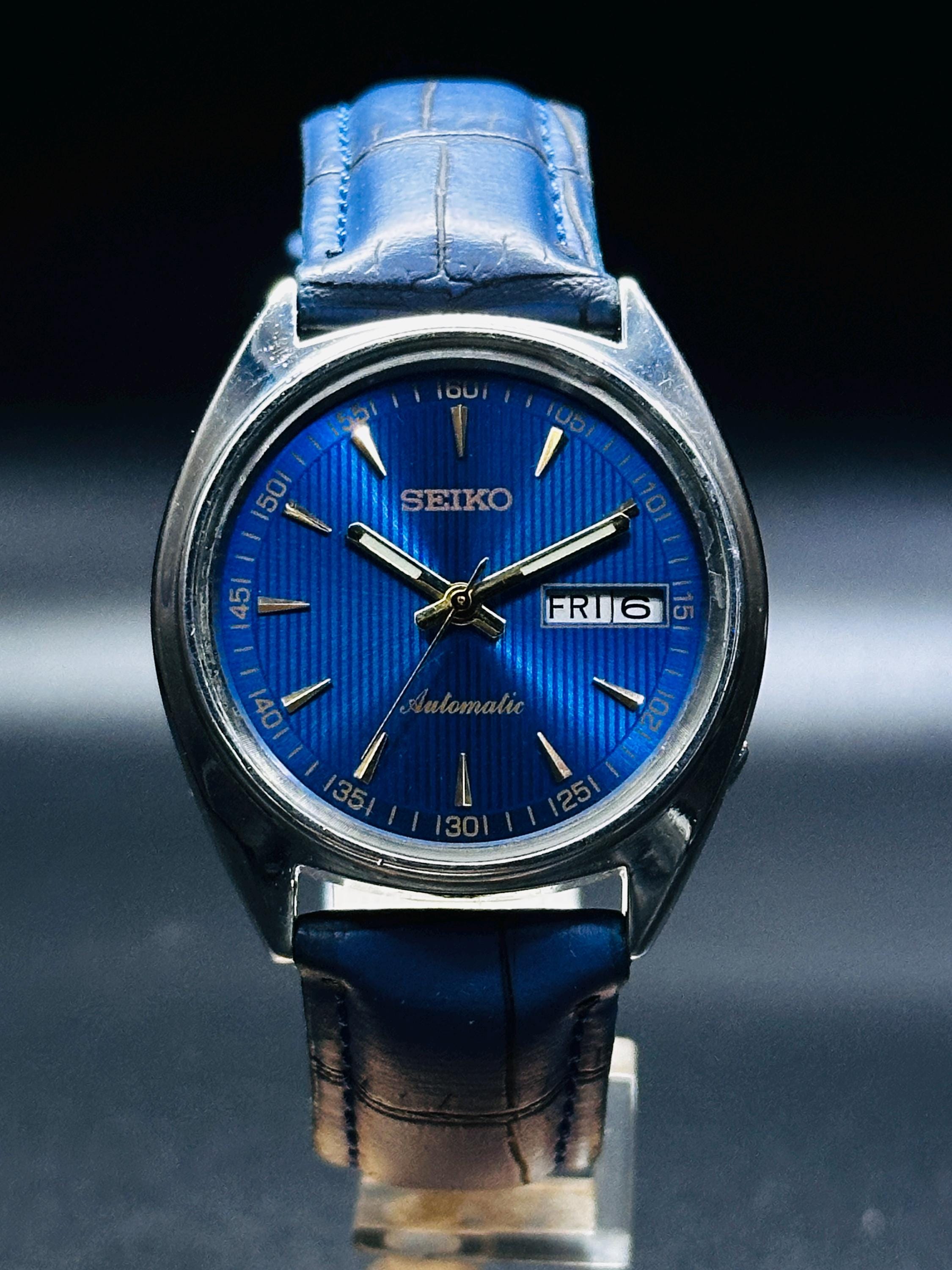 超希少】SEIKO5 6309A AUTOMATIC 腕時計 ダークブルー