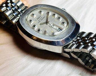 Vintage Camy Geneve Time Square Automatic Watch: Swiss Made Day - Main Image