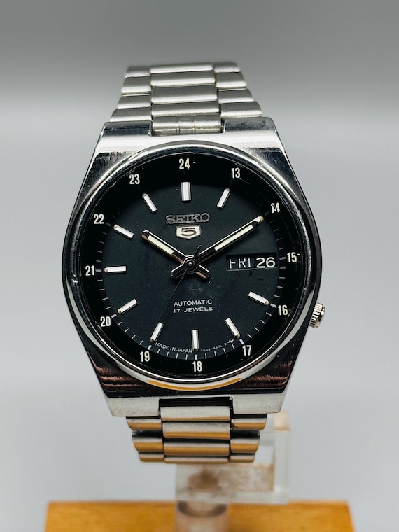 セイコー5自動巻き 腕時計 文字盤ブラック セイコー5・自動巻き腕時計(ブラックタイプ) 【通常