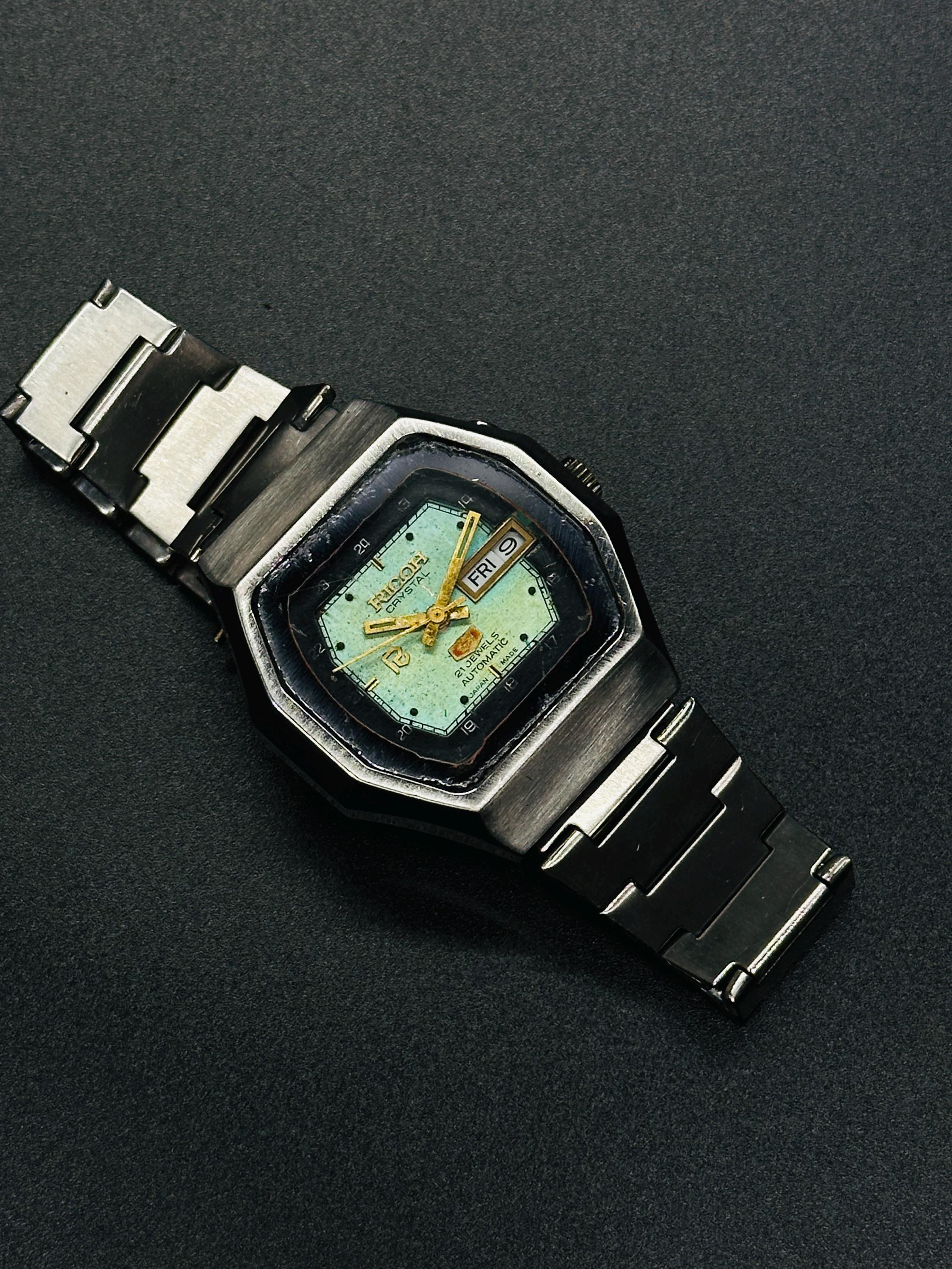 Vintage Rico Automatic Green Dial ,21jewels, Men's Wrist Watch