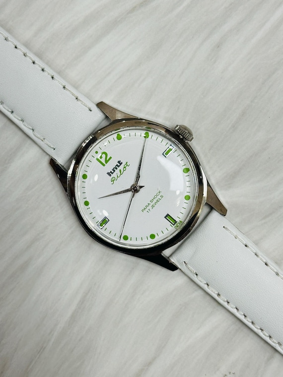 Vintage HMT Pilot White Grape Dial Hand Winding {self Winding
