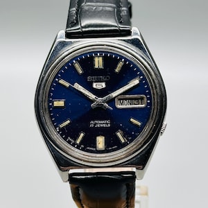 Vintage Classic Blue Seiko Automatic Men’s Watch | Rare Japanese Mechanical Collectible Watch , CL-7009,Gift for Him