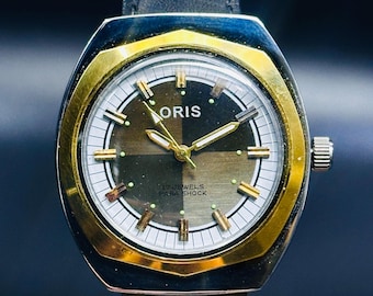 Vintage Oris Men's Watch: Brown Dial, Swiss Made, 17 Jewels