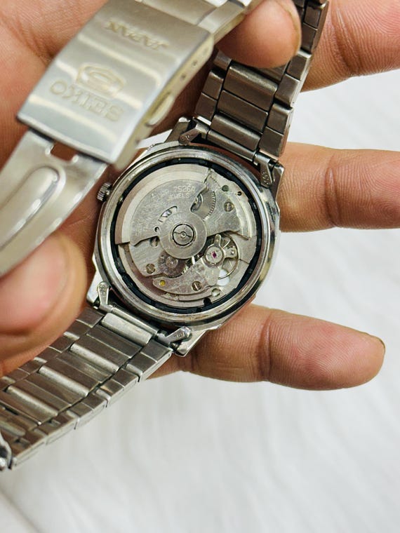 ヴィンテージ セイコー5 自動巻き腕時計：ゴールド文字盤