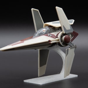 Star Wars Micro Galaxy Squadron V-Wing Fighter flight stand