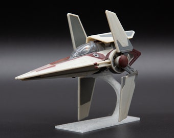 Star Wars Micro Galaxy Squadron V-Wing Fighter flight stand