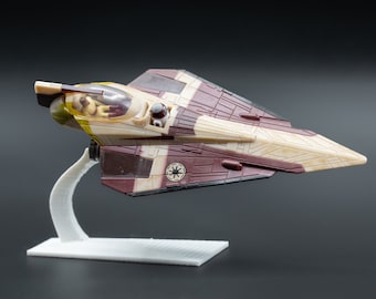 Star Wars Micro Galaxy Squadron Jedi Starfighter Flight Stand (without Hyperdrive Ring)
