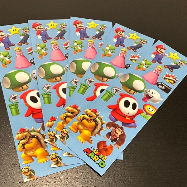 Super Mario Character Bookmark Set: 5 Charming Bookmarks for Gaming and Reading Enthusiasts!