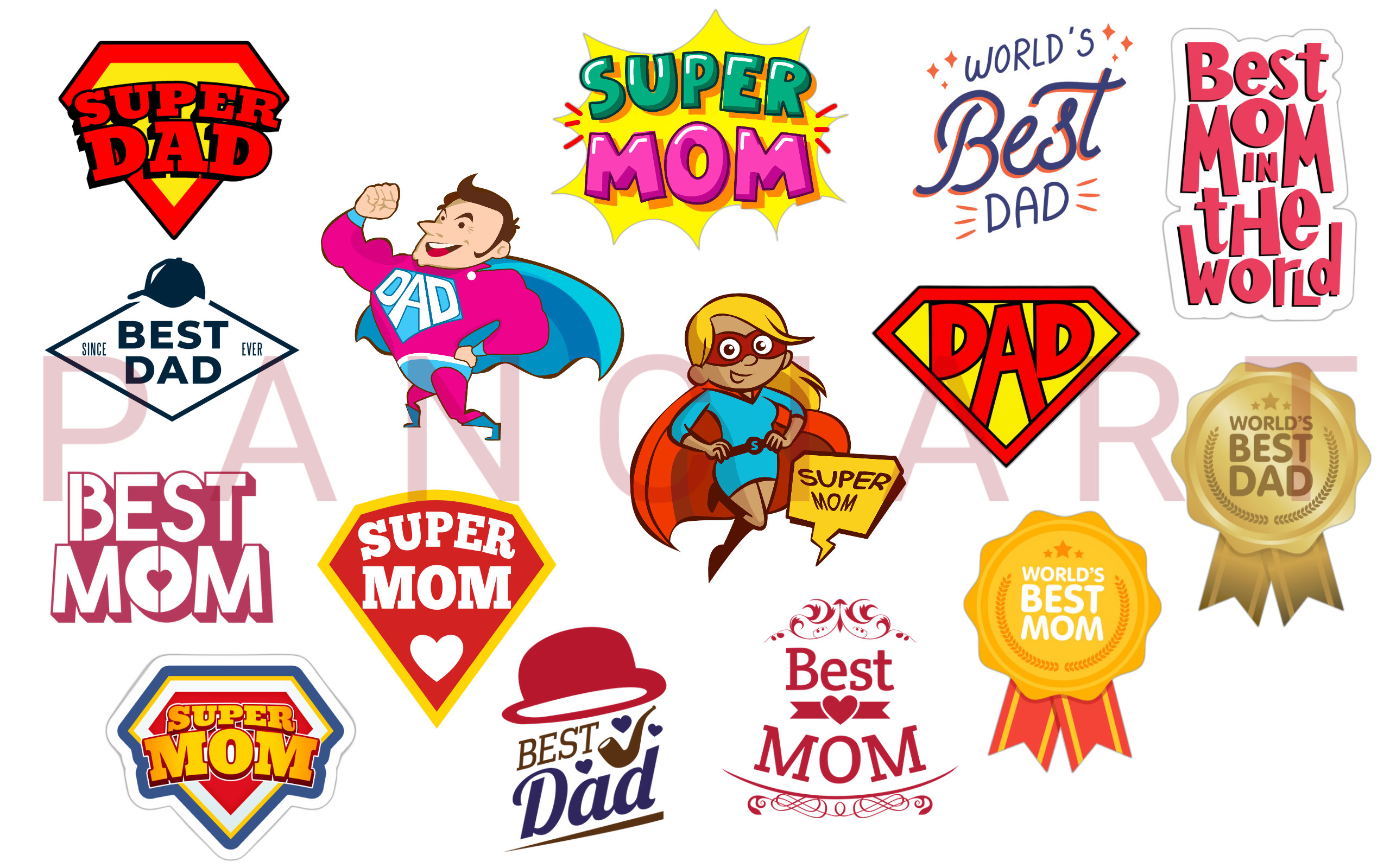 15 Pieces Mom & Dad PNG Cut Files Instant Download - Etsy