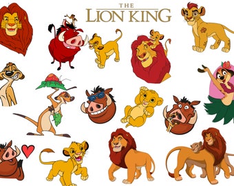 15 Pieces The Lion King PNG Cut Files  |  Instant Download
