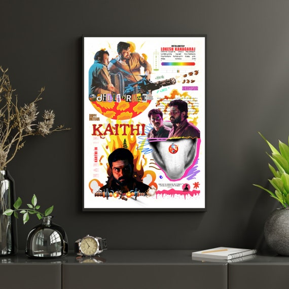 Tamil Movie Poster Design Printables Wall Art Kaithi Movie Poster Karthi Hero Tamil Poster Movie Poster Retro Movie Tamil Poster Deco Art Etsy