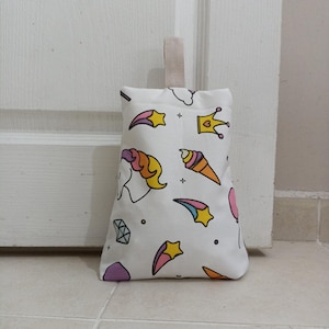 Canvas Door Stop 2 Pack: Handmade Cotton, Minimalist Design, Fillable