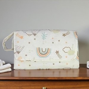 Diaper Changing Clutch Waterproof Fabric, Diaper Changing Mat, Travel Changing Mat, Portable Baby Changing Pad, Baby Change Mat