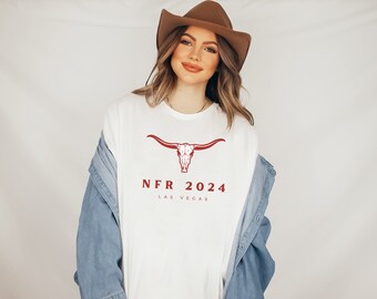 NFR 2024 T-Shirts, Las Vegas Rodeo Tee, Women's Gildan 5000L Tee
