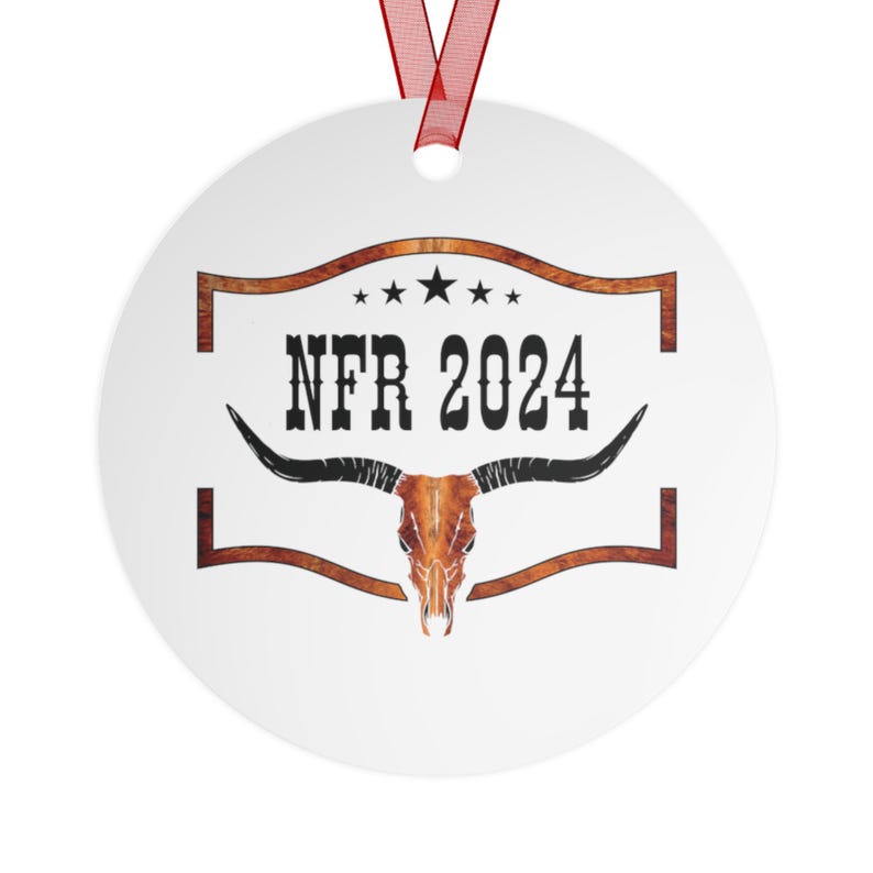 NFR 2024 Longhorn Metal Ornaments, Steer Ornaments, Western Ornaments