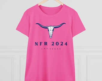 NFR 2024 T-Shirts, Las Vegas Rodeo Tee, Women's Gildan 64000L Softstyle Tee