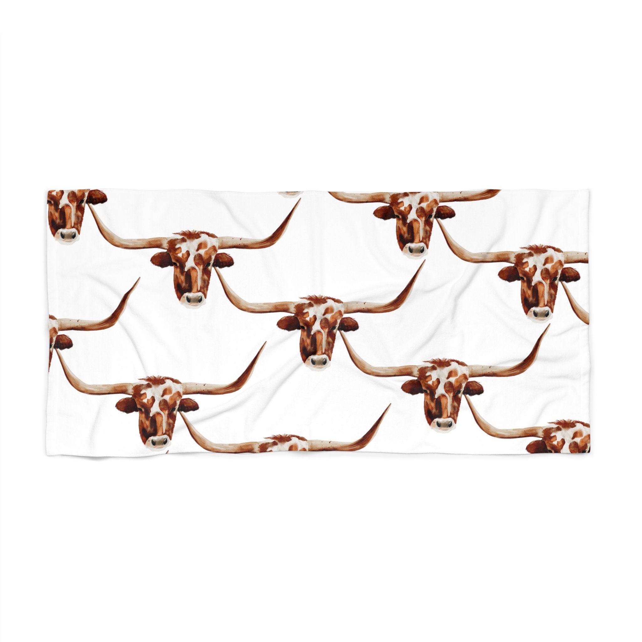 Longhorn Beach Towel, Longhorn Towels, Texas Longhorns, Western Towels