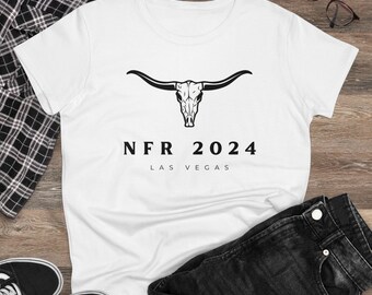 NFR 2024 T-Shirts, Las Vegas Rodeo Tee, Women's Gildan 64000L Softstyle Tee