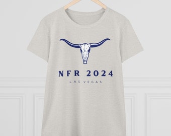 NFR 2024 T-Shirts, Las Vegas Rodeo Tee, Women's Gildan 5000L Tee