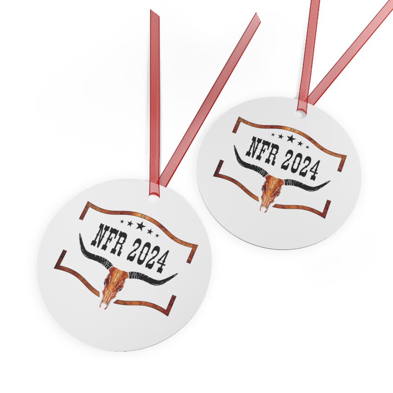NFR 2024 Longhorn Metal Ornaments, Steer Ornaments, Western Ornaments