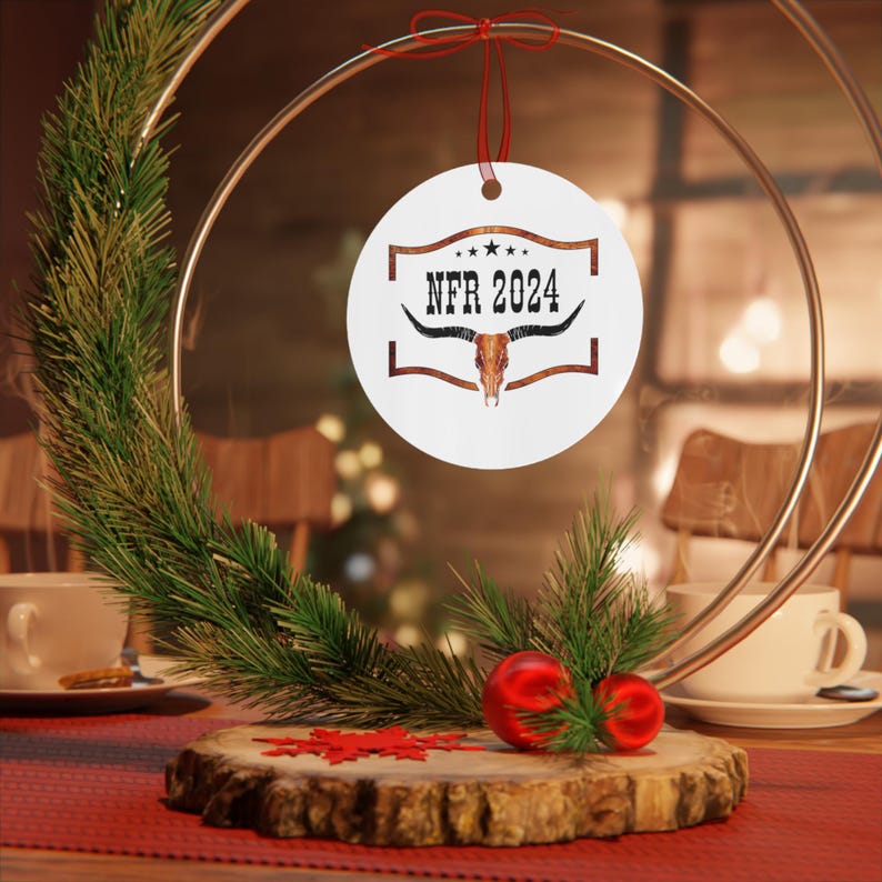 NFR 2024 Longhorn Metal Ornaments, Steer Ornaments, Western Ornaments