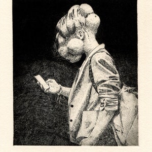 Detailreiche Originalradierung auf GVARRO Papier | Intaglio | Radierung | Tiefdruck |