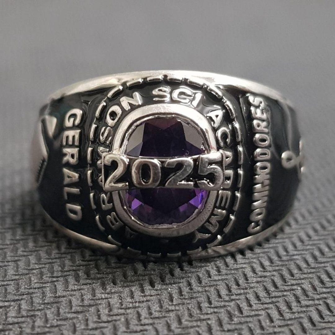 Graduation Gift Ring, Class Ring, School Ring, Gemstone Ring, High ...