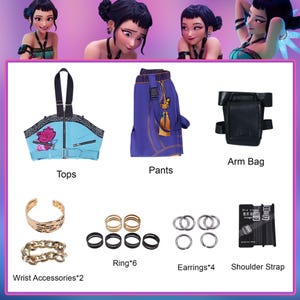 Kpop Demon Hunters Zoey Cosplay Costume, Anime Halloween Outfit, Rumi, Zoey, Mira Cosplay Costume