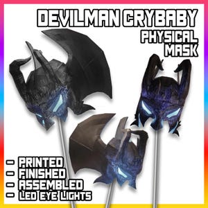 Maschera Devilman Crybaby con occhi LED (maschera fisica pre-stampata in 3D)