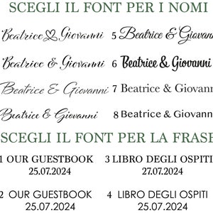 Libro degli Ospiti di Matrimonio Formato A4 Personalizzabile con Design elegante e moderno. 40 fogli bianchi lisce / 80 facciate. immagine 7