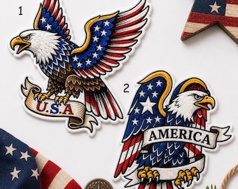 Custom Embroidered American Eagle Patch Patriotic USA Iron On Patch Freedom Bird Applique Badge for Clothing