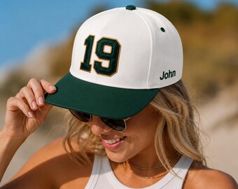 Custom Embroidered Number Baseball Cap Personalized Name Hat Vintage Sports Style Adjustable Hat Gift for Men Women