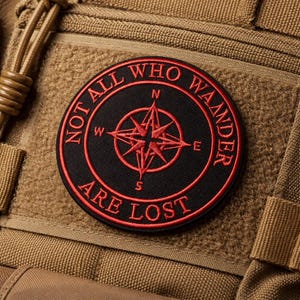 Custom embroidered compass quote patch motivational adventure travel badge hiking explorer gift inspirational outdoor patch