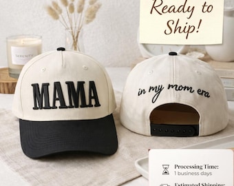 Custom Mama Embroidered Hat In My Mom Era Cap Gift for Mom Trendy Motherhood Style Cute Mom Lifestyle Design
