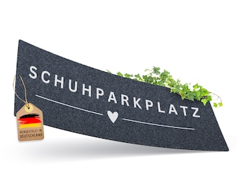 Schuhparkplatz Fußmatte | 75x30cm | 100x35cm | 120x40cm [WASCHMASCHINEN GEEIGNET] Schuhmatte innen | Abtropfmatte Schuhe | Schuhunterlage