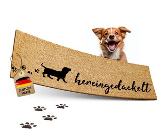 ElbFuchs® Kokos Fußmatte HEREINGEDACKELT| 60x40cm | Extra rutsch- und wetterfeste Schmutzfangmatte | Kokosmatte Innen- und Außen | Türmatte